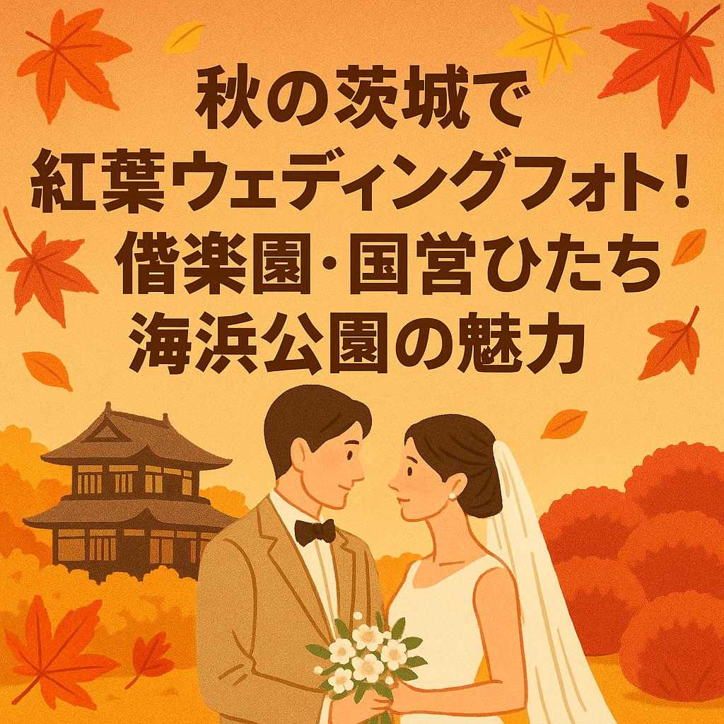 「秋の茨城で紅葉ウェディングフォト！偕楽園・国営ひたち海浜公園の魅力」