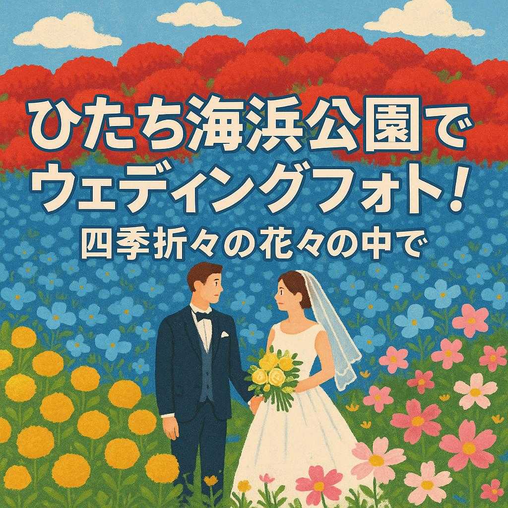 ひたち海浜公園でウェディングフォト！四季折々の花々の中で