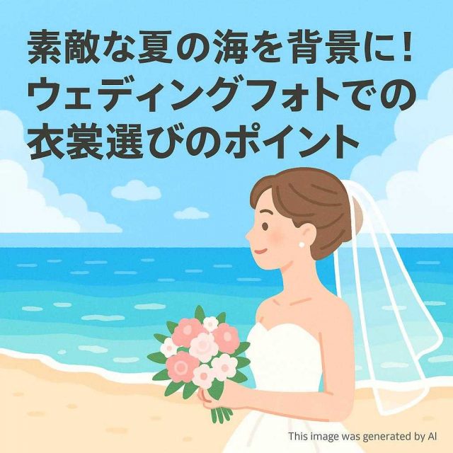 素敵な夏の海を背景に！ウェディングフォトでの衣裳選びのポイント