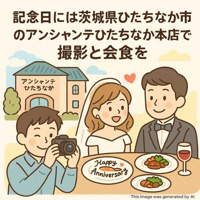 記念日には茨城県ひたちなか市のアンシャンテひたちなか本店で撮影と会食を