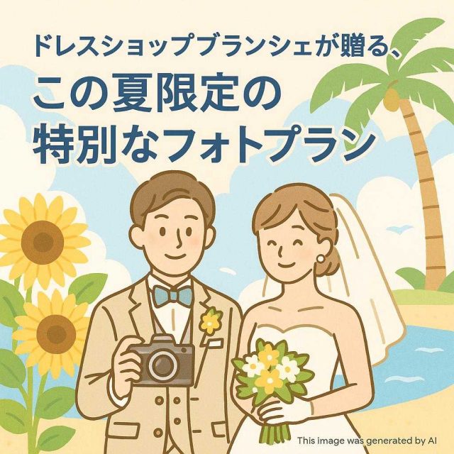 ドレスショップブランシェが贈る、この夏限定の特別なフォトプラン