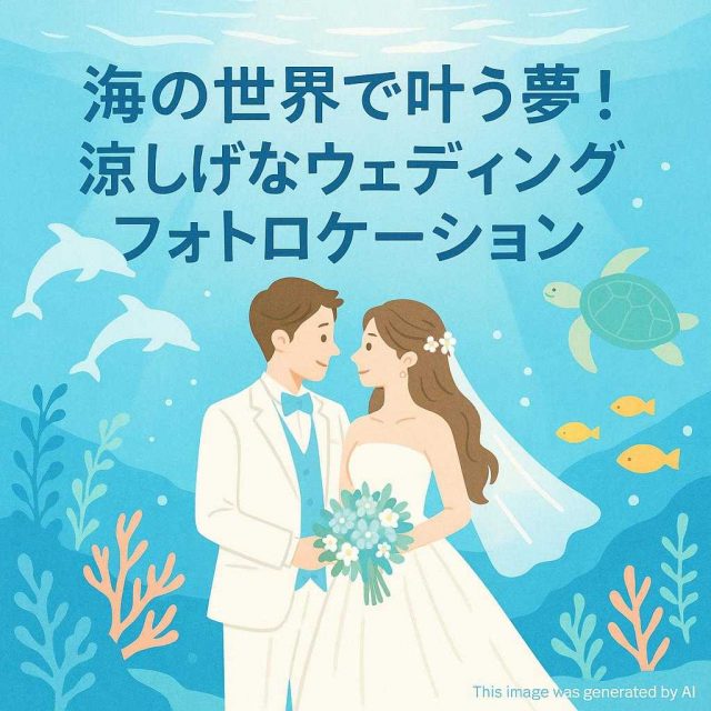 海の世界で叶う夢！涼しげなウェディングフォトロケーション