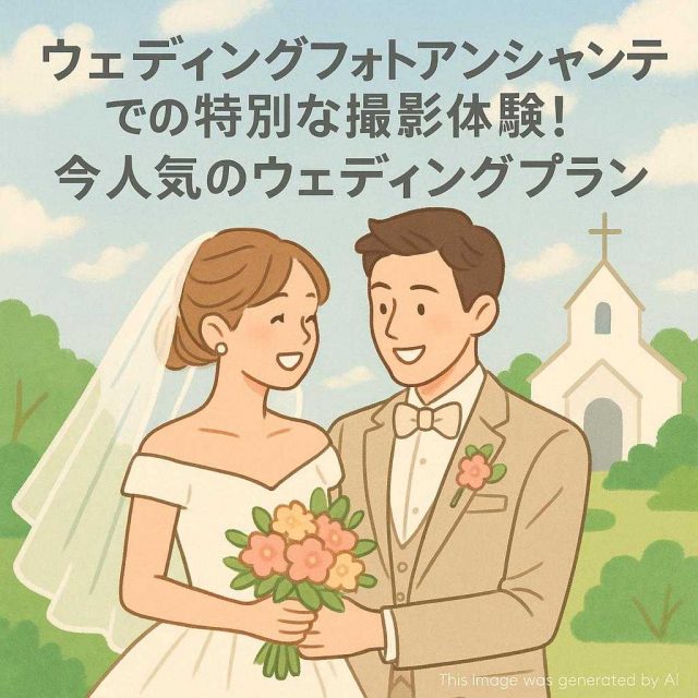 ウェディングフォトアンシャンテでの特別な撮影体験！今人気のウェディングプラン