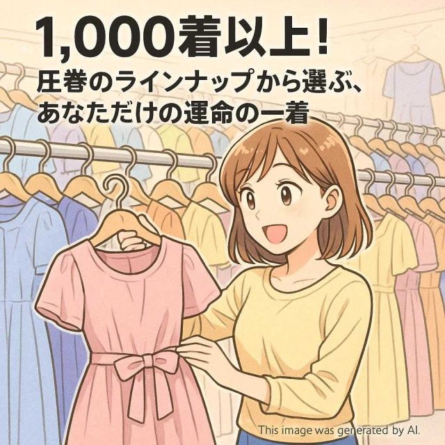 【1,000着以上！】圧巻のラインナップから選ぶ、あなただけの運命の一着