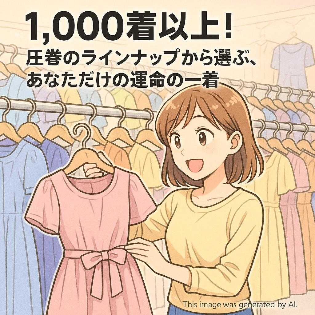 【1,000着以上！】圧巻のラインナップから選ぶ、あなただけの運命の一着