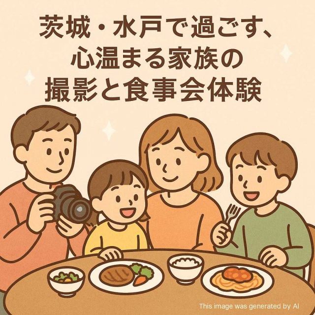 茨城・水戸で過ごす、心温まる家族の撮影と食事会体験