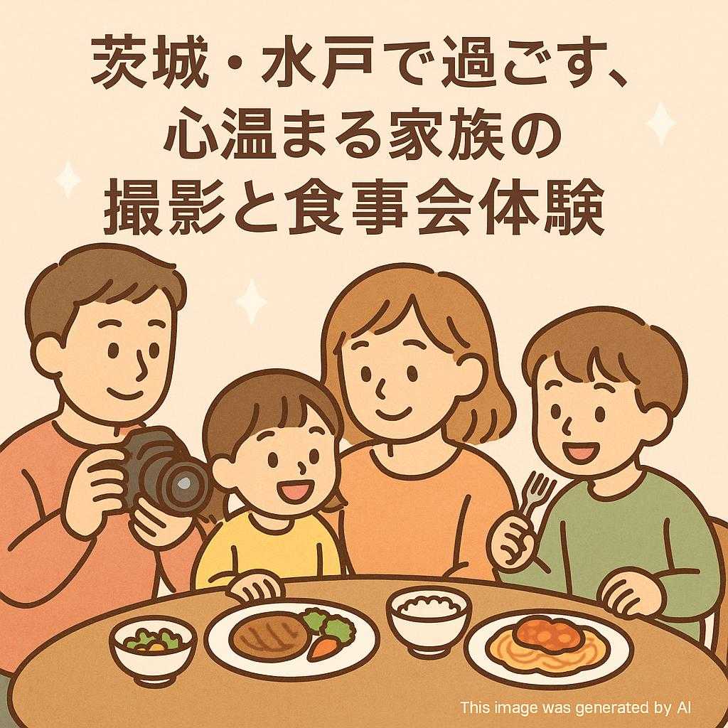 茨城・水戸で過ごす、心温まる家族の撮影と食事会体験