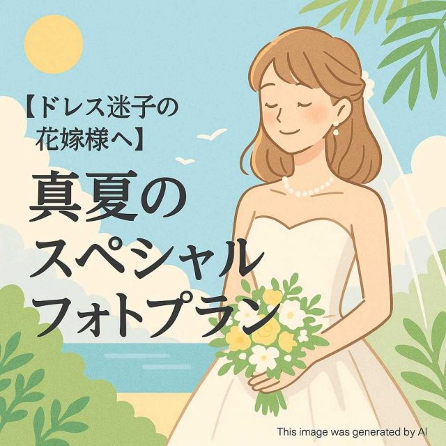 【ドレス迷子の花嫁様へ】真夏のスペシャルフォトプラン