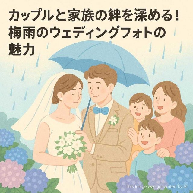 カップルと家族の絆を深める！梅雨のウェディングフォトの魅力
