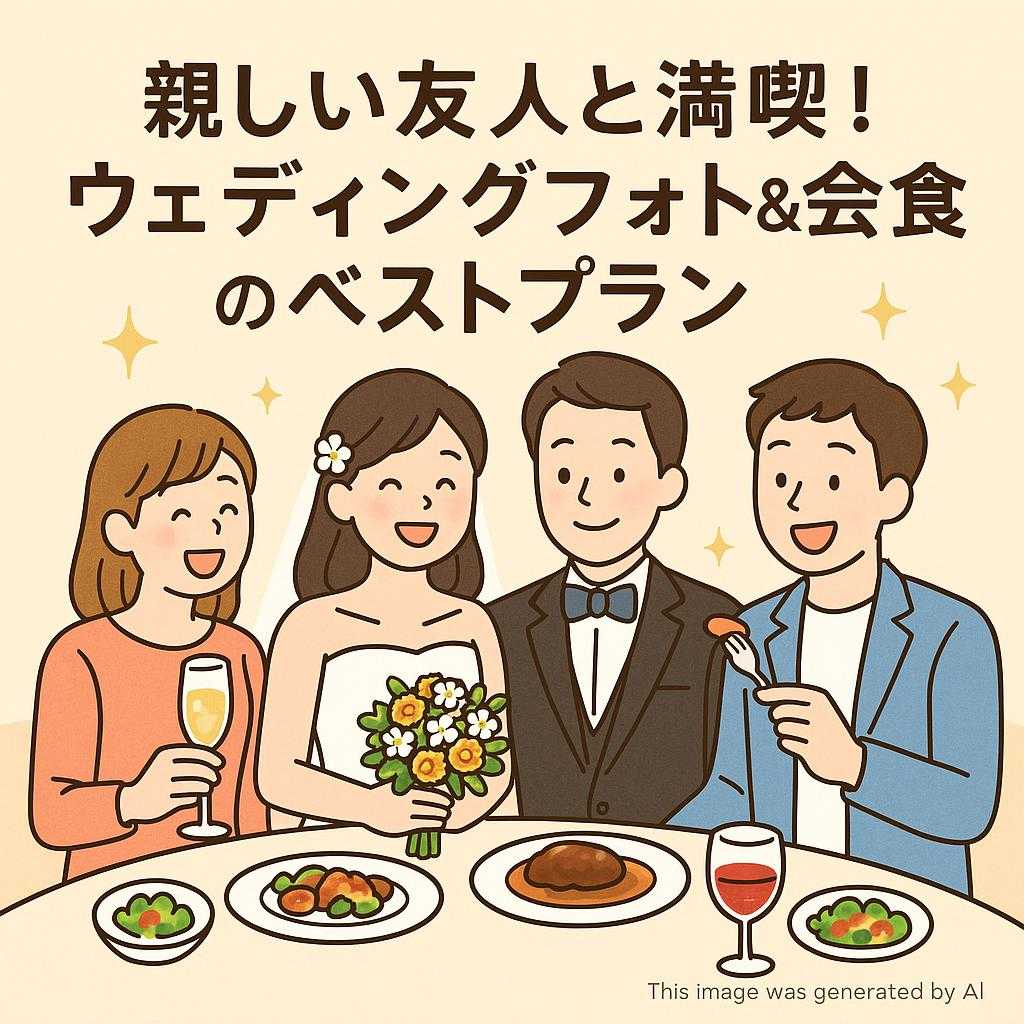 親しい友人と満喫！ウェディングフォト&会食のベストプラン