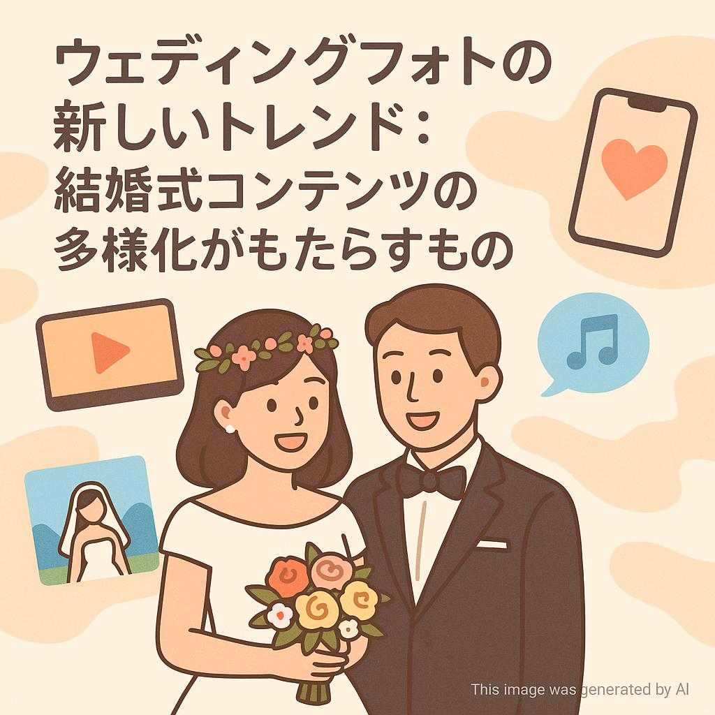 ウェディングフォトの新しいトレンド: 結婚式コンテンツの多様化がもたらすもの