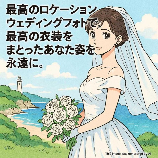 「最高のロケーションウェディングフォトで、最高の衣装をまとったあなたの姿を永遠に。」