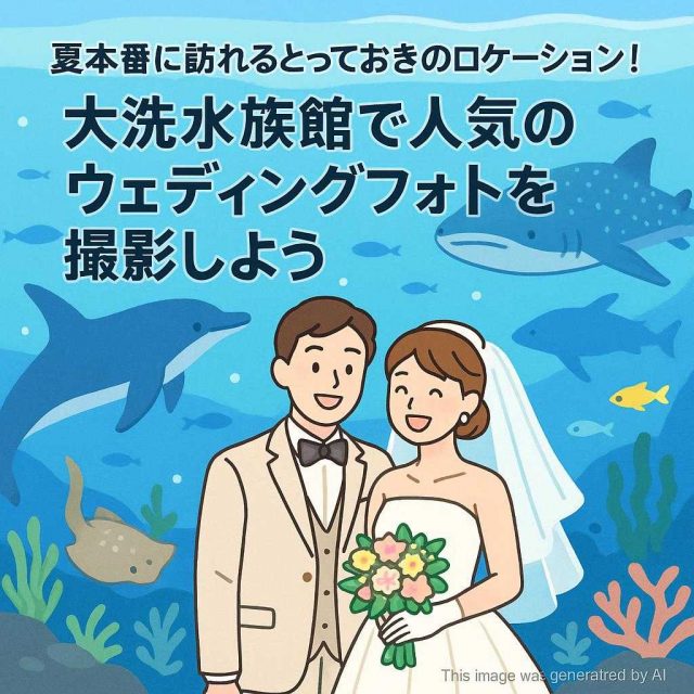 夏本番に訪れるとっておきのロケーション！大洗水族館で人気のウェディングフォトを撮影しよう