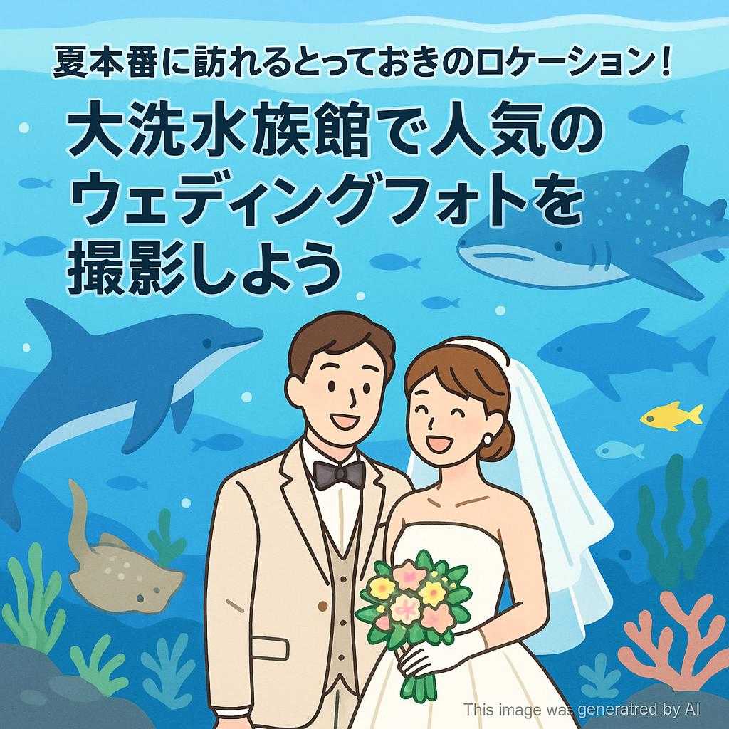 夏本番に訪れるとっておきのロケーション！大洗水族館で人気のウェディングフォトを撮影しよう