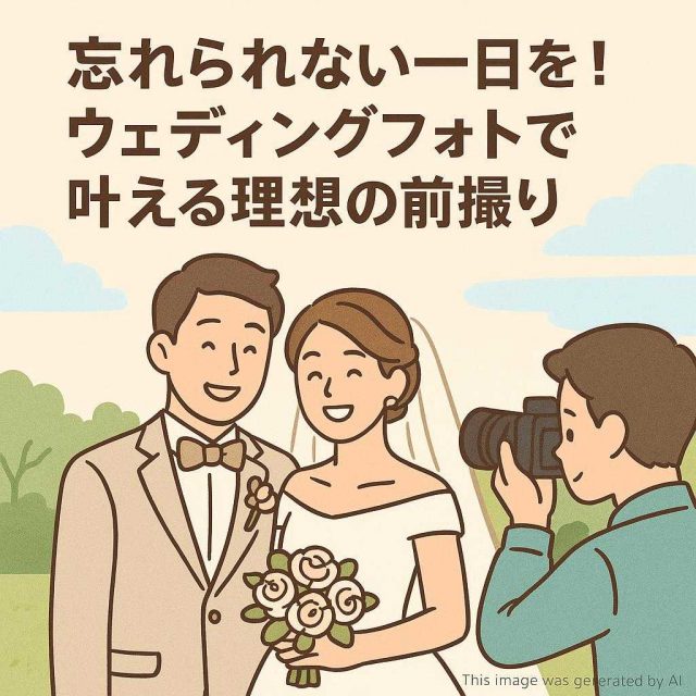忘れられない一日を！ウェディングフォトで叶える理想の前撮り