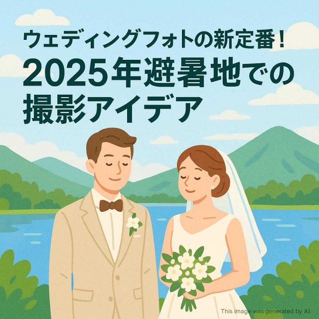 ウェディングフォトの新定番！2025年避暑地での撮影アイデア