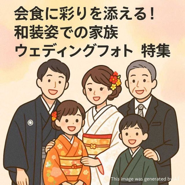 会食に彩りを添える！和装姿での家族ウェディングフォト特集