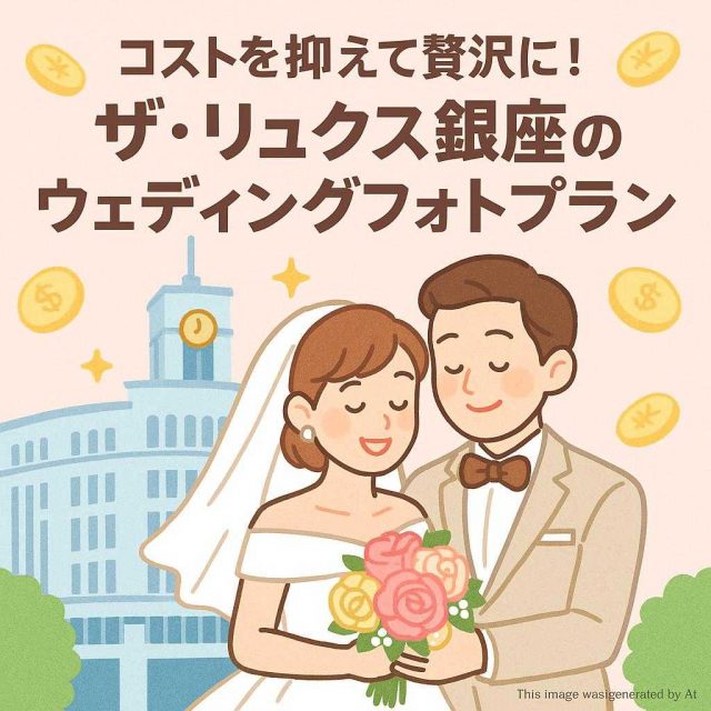 コストを抑えて贅沢に！ザ・リュクス銀座のウェディングフォトプラン
