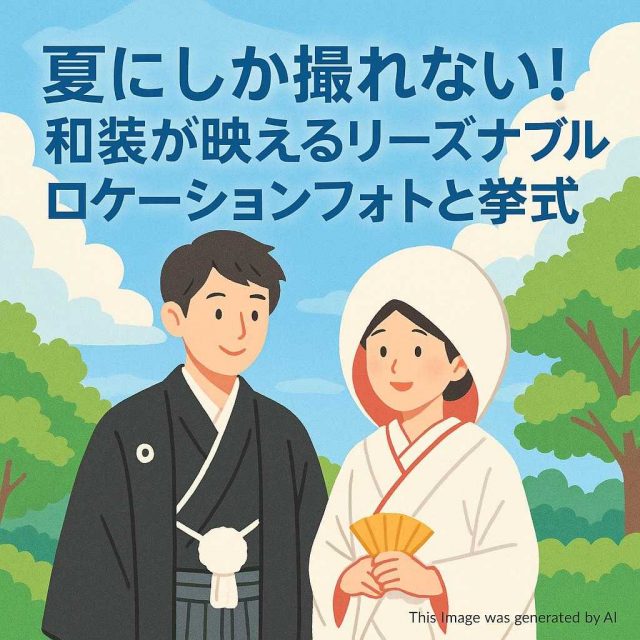 夏にしか撮れない！和装が映えるリーズナブルなロケーションフォトと挙式