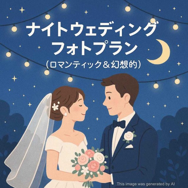 ナイトウェディングフォトプラン (ロマンティック＆幻想的)