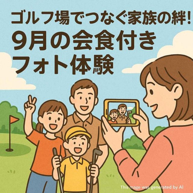 ゴルフ場でつなぐ家族の絆！９月の会食付きフォト体験