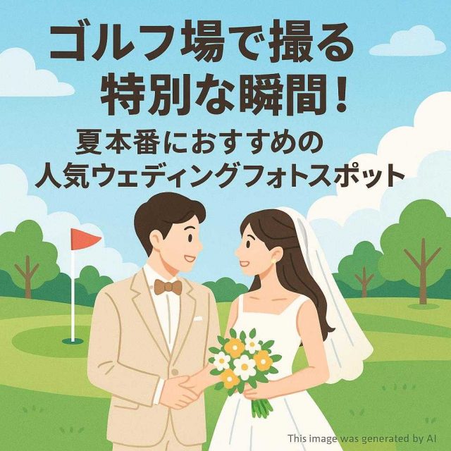 ゴルフ場で撮る特別な瞬間！夏本番におすすめの人気ウェディングフォトスポット