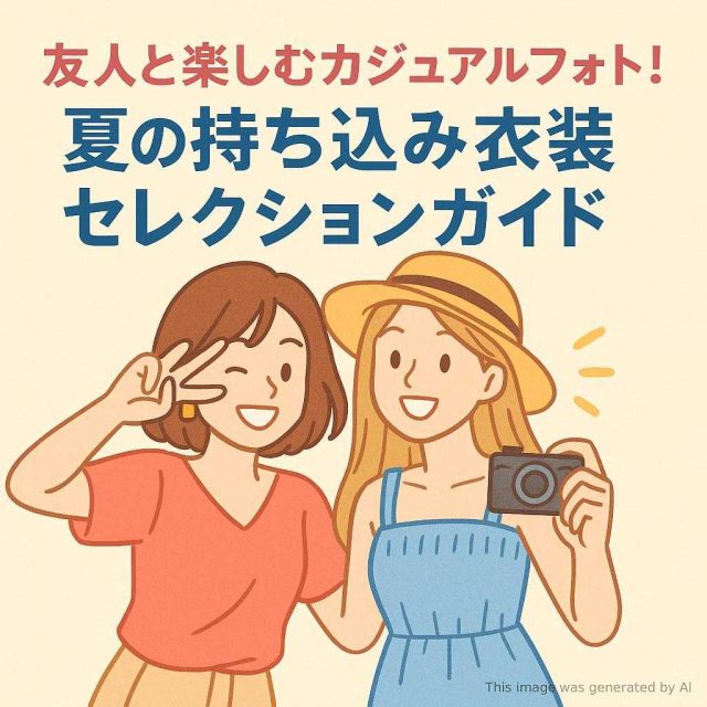 友人と楽しむカジュアルフォト！夏の持ち込み衣裳セレクションガイド