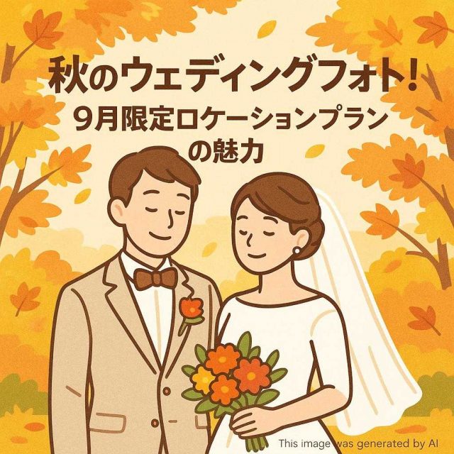 秋のウェディングフォト！9月限定ロケーションプランの魅力