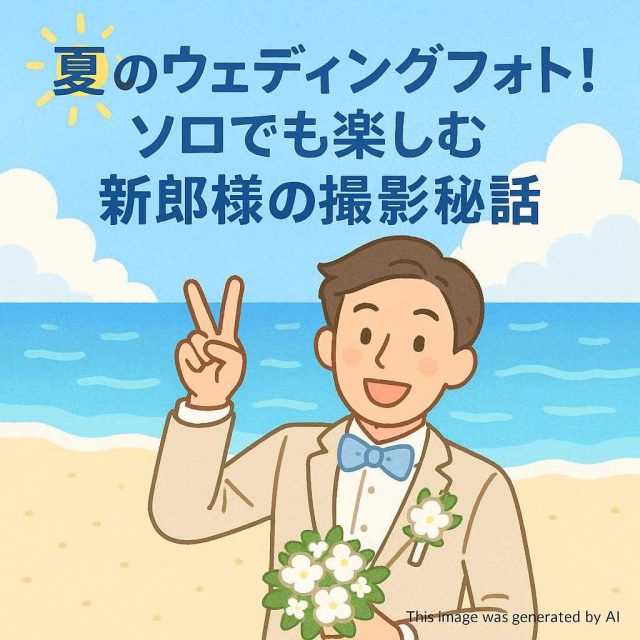 夏のウェディングフォト！ソロでも楽しむ新郎様の撮影秘話