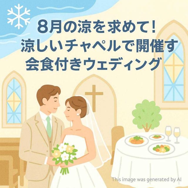8月の涼を求めて！涼しいチャペルで開催する会食付きウェディング