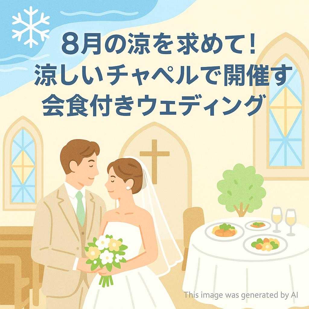 8月の涼を求めて！涼しいチャペルで開催する会食付きウェディング