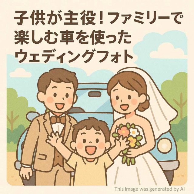 子供が主役！ファミリーで楽しむ車を使ったウェディングフォト