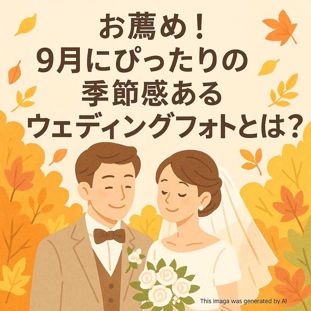 お薦め！9月にぴったりの季節感あるウェディングフォトとは？