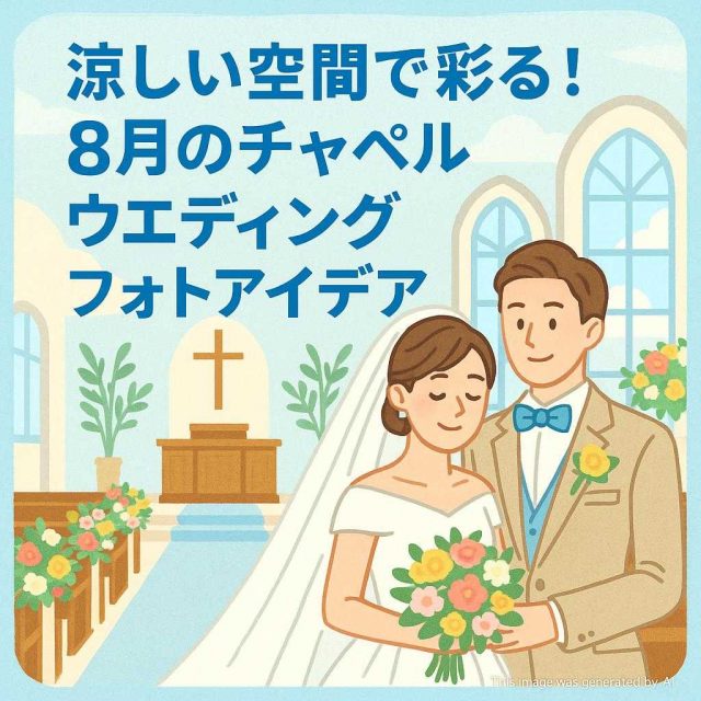 涼しい空間で彩る！8月のチャペルウェディングフォトアイデア