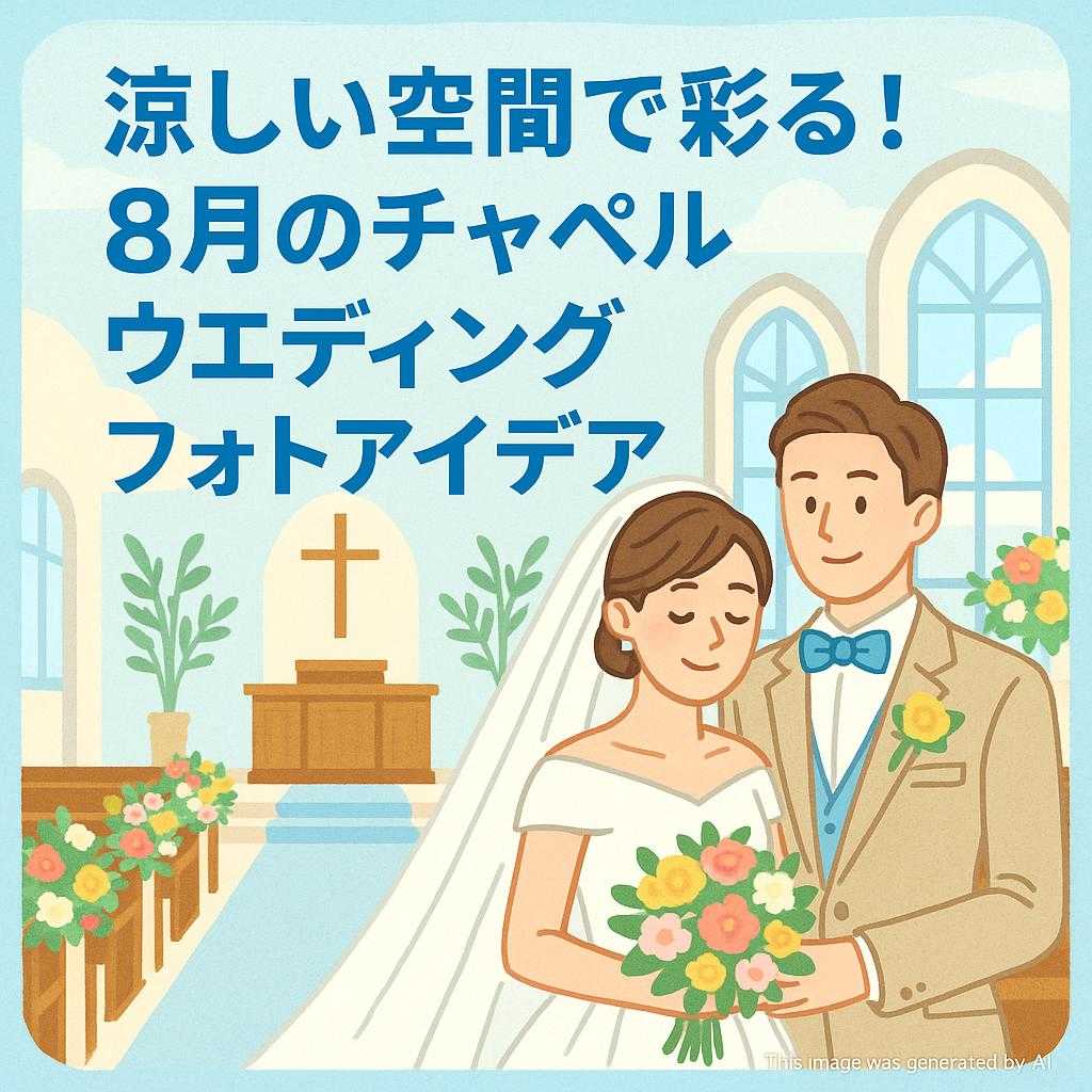 涼しい空間で彩る！8月のチャペルウェディングフォトアイデア