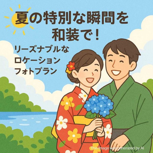 夏の特別な瞬間を和装で！リーズナブルなロケーションフォトプラン