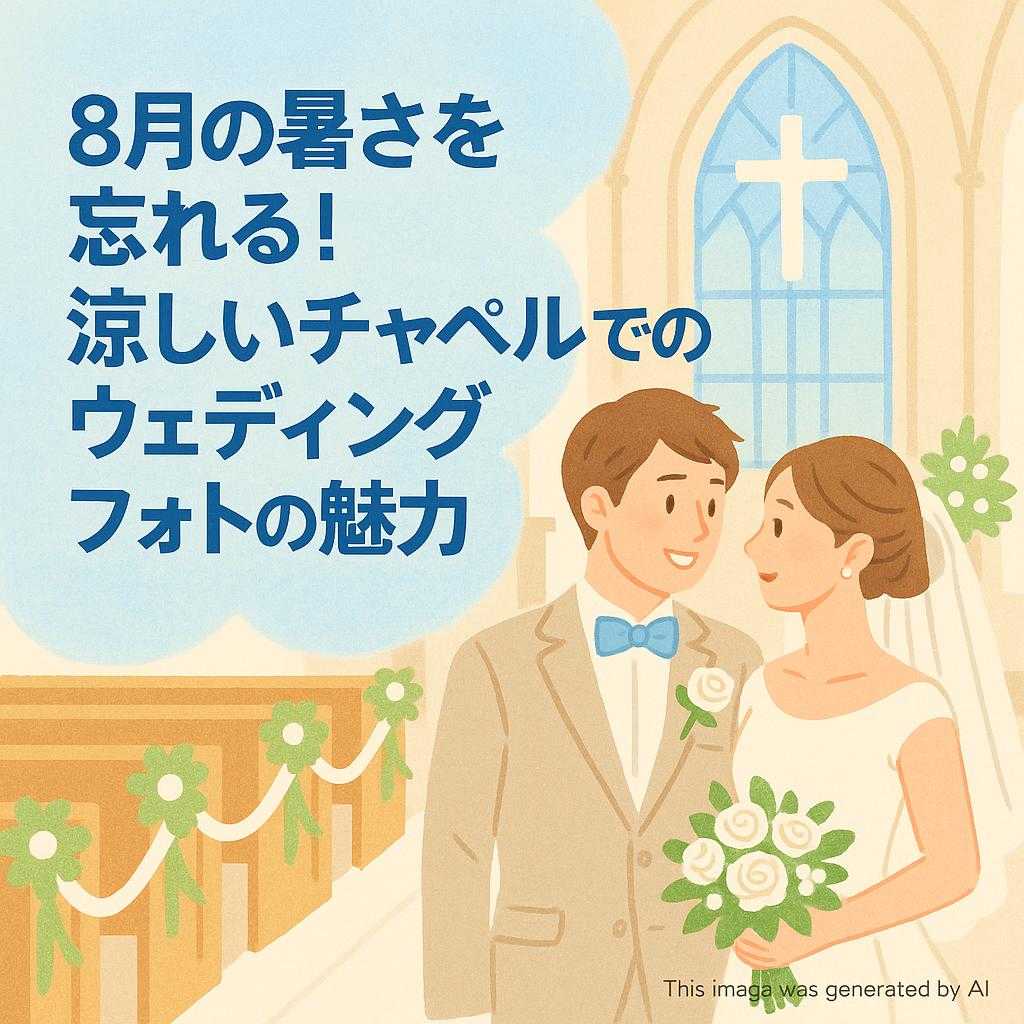 8月の暑さを忘れる！涼しいチャペルでのウェディングフォトの魅力