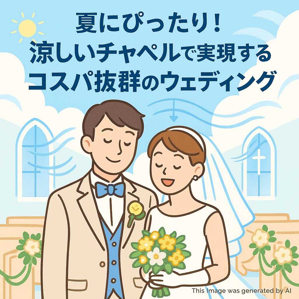 夏にぴったり！涼しいチャペルで実現するコスパ抜群のウェディング