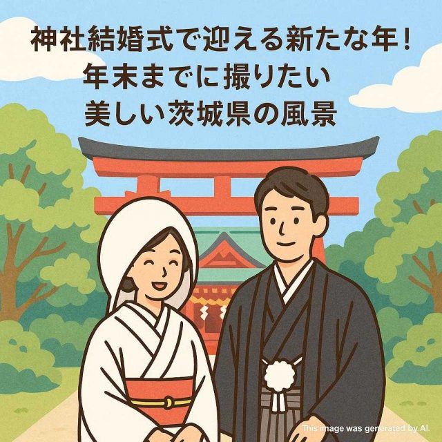 神社結婚式で迎える新たな年！年末までに撮りたい美しい茨城県の風景
