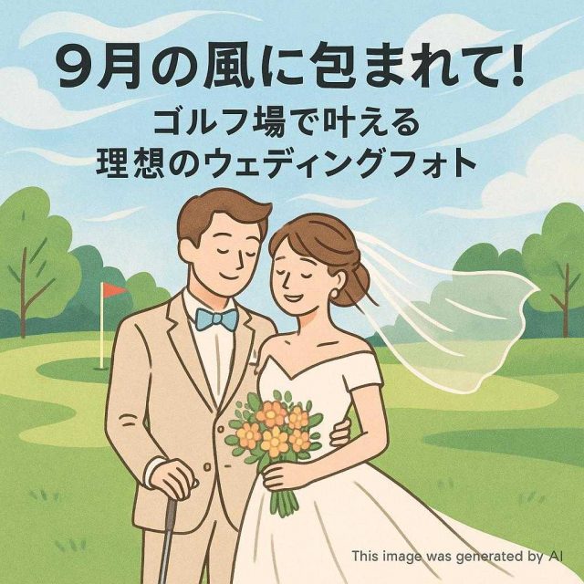 ９月の風に包まれて！ゴルフ場で叶える理想のウェディングフォト
