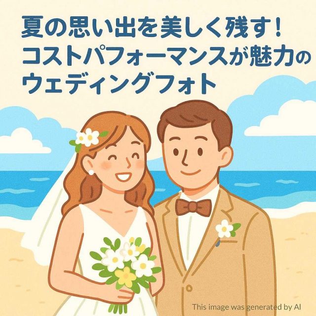 夏の思い出を美しく残す！コストパフォーマンスが魅力のウェディングフォト