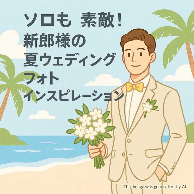 ソロも素敵！新郎様の夏ウェディングフォトインスピレーション