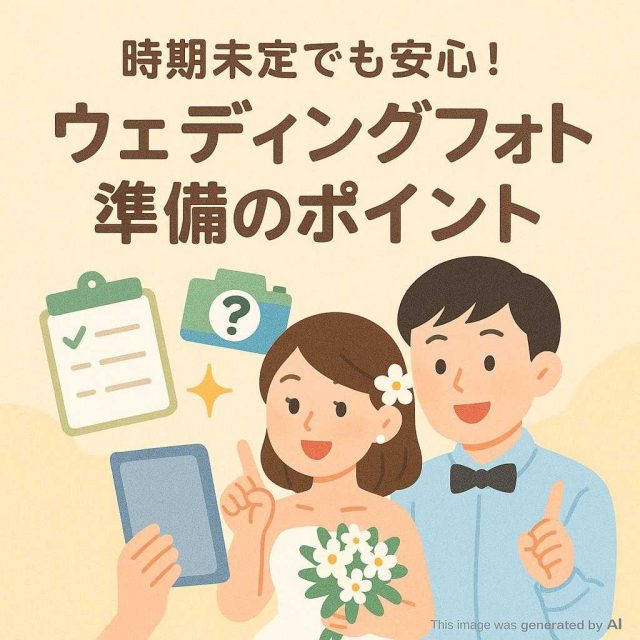 時期未定でも安心！ウェディングフォト準備のポイント