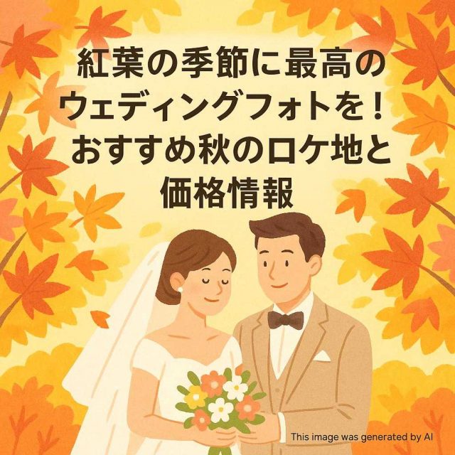 紅葉の季節に最高のウェディングフォトを！おすすめの秋のロケ地と価格情報