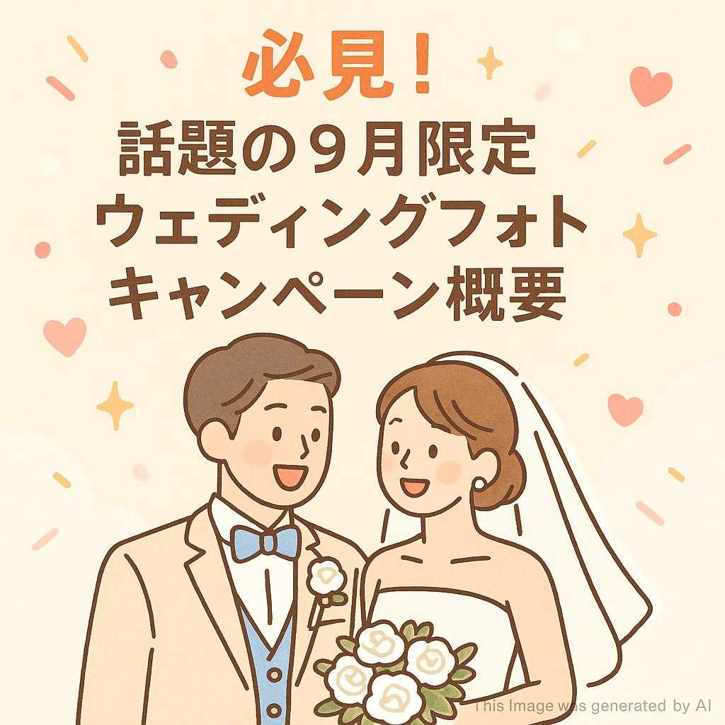 必見！話題の9月限定ウェディングフォトキャンペーン概要