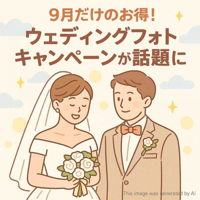 9月だけのお得！ウェディングフォトキャンペーンが話題に