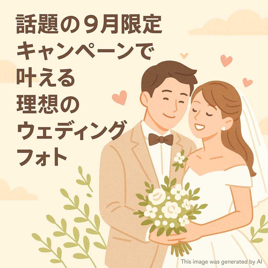 話題の9月限定キャンペーンで叶える理想のウェディングフォト