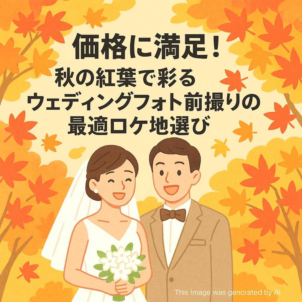 価格に満足！秋の紅葉で彩るウェディングフォト前撮りの最適ロケ地選び