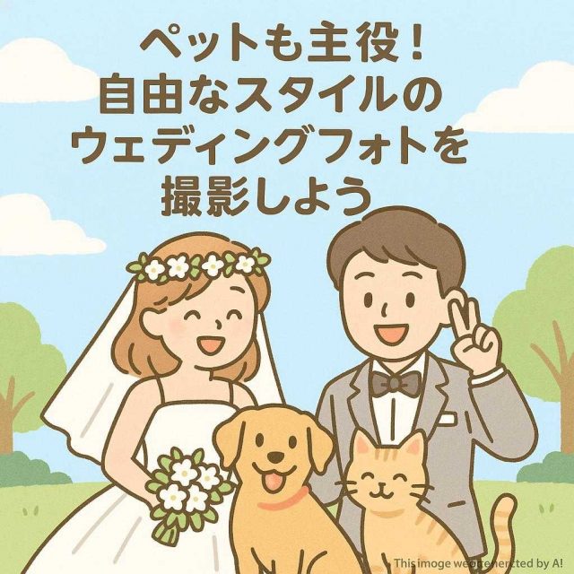 ペットも主役！自由なスタイルのウェディングフォトを撮影しよう