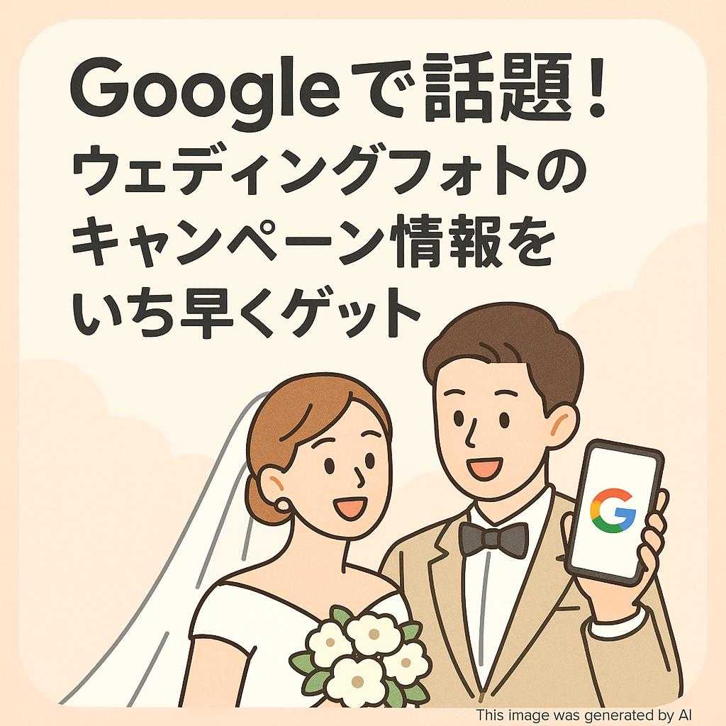 Googleで話題！ウェディングフォトのキャンペーン情報をいち早くゲット